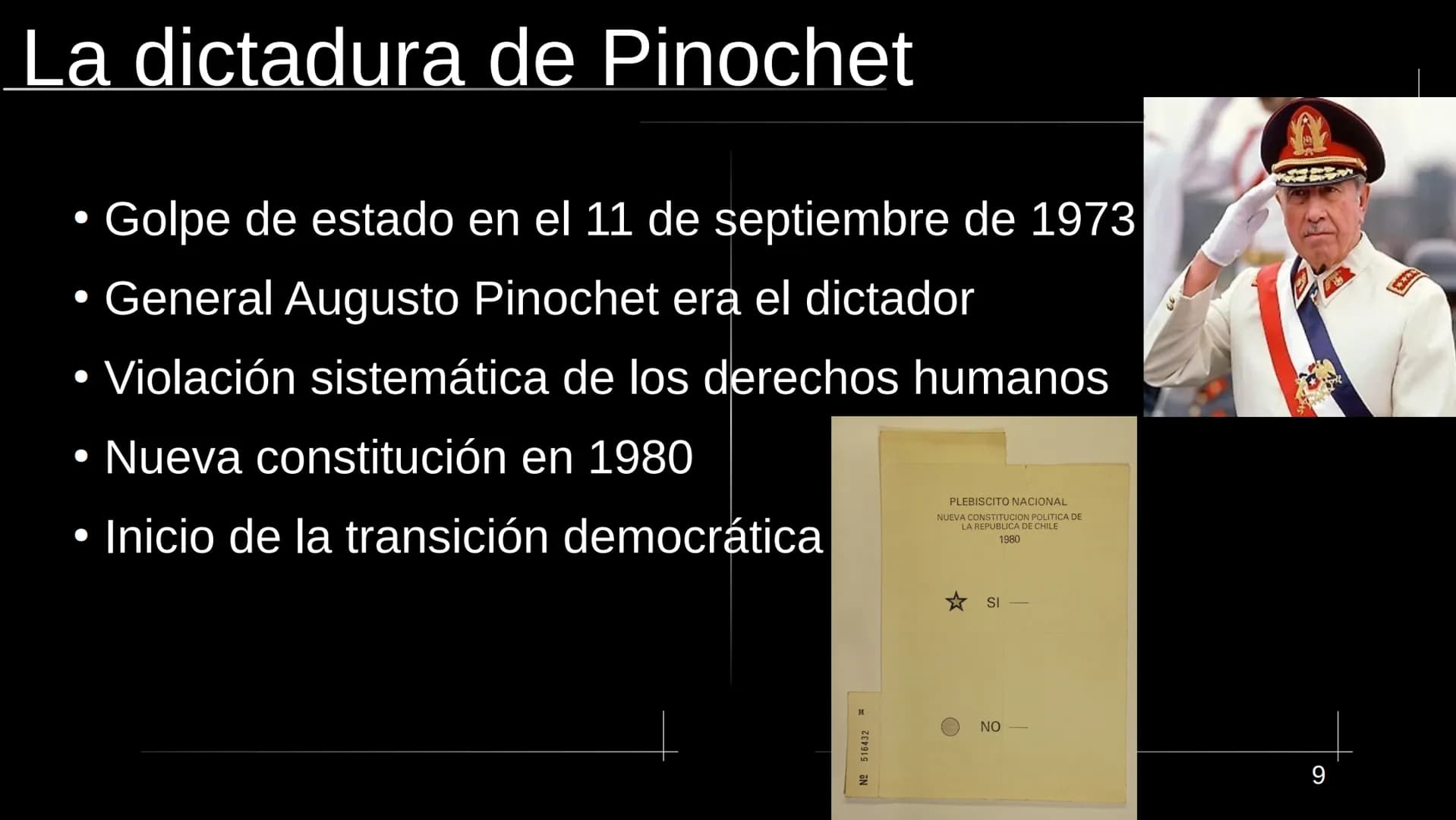  13333
www Chile La estructura
●
●
●
La naturaleza
●
La economía
La historia
La dictadura de Pinochet
La cultura
• Las fuentes
● geografía y