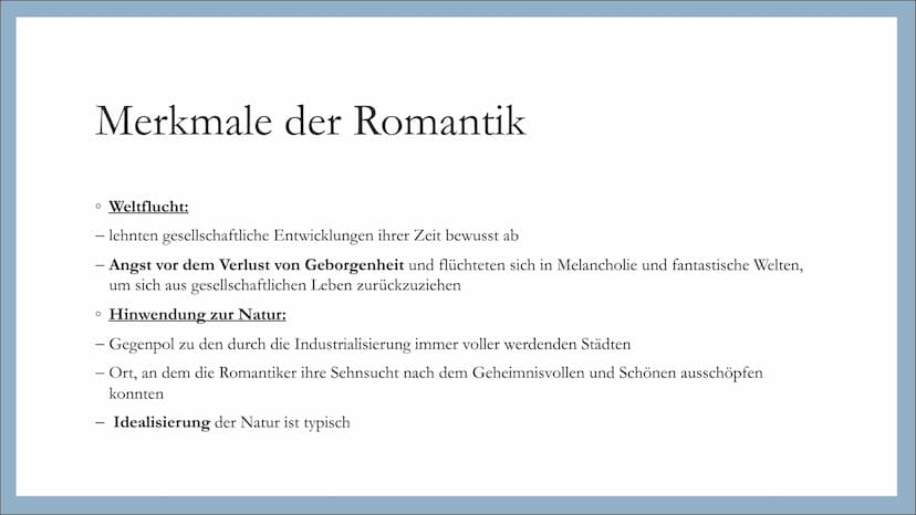 LC2
DIE ROMANTIK
Lyrik
523
CO Gliederung
Epoche der Romantik
• Der Begriff
• Zeitgeschichtliche Einordnung
Gegenbewegung der Klassik
• Weltb