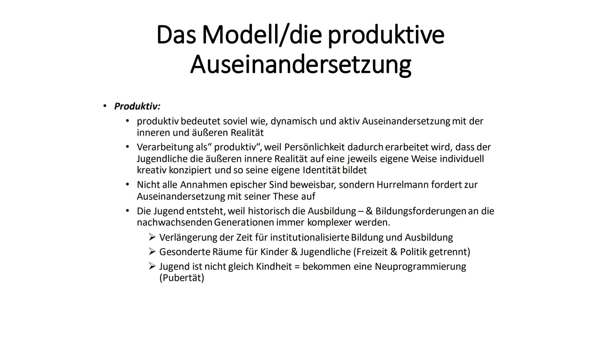 Klaus Hurrelmann
Das Modell der
produktiven
Realitätsverarbeitung Inhaltsverzeichnis
Biografie
Bezug zu anderen Theoretikern
Die Kern Aussag