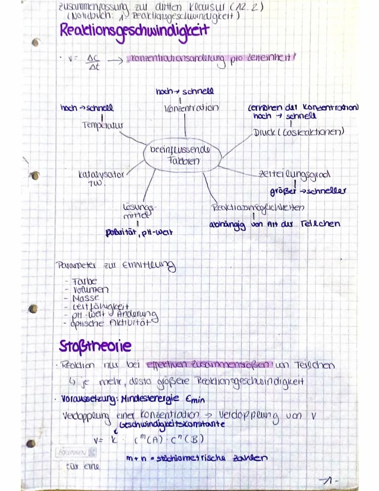 Know Reaktionsgeschwindigkeit, Stoßtheorie, Massewirkungsgesetz, Le Chatelier, Autoprotolyse, Säure-Base-Chemie thumbnail