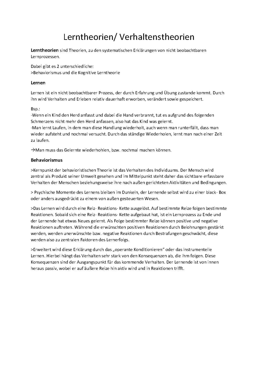 Lerntheorien einfach erklärt: Behaviorismus, Klassische und Operante Konditionierung