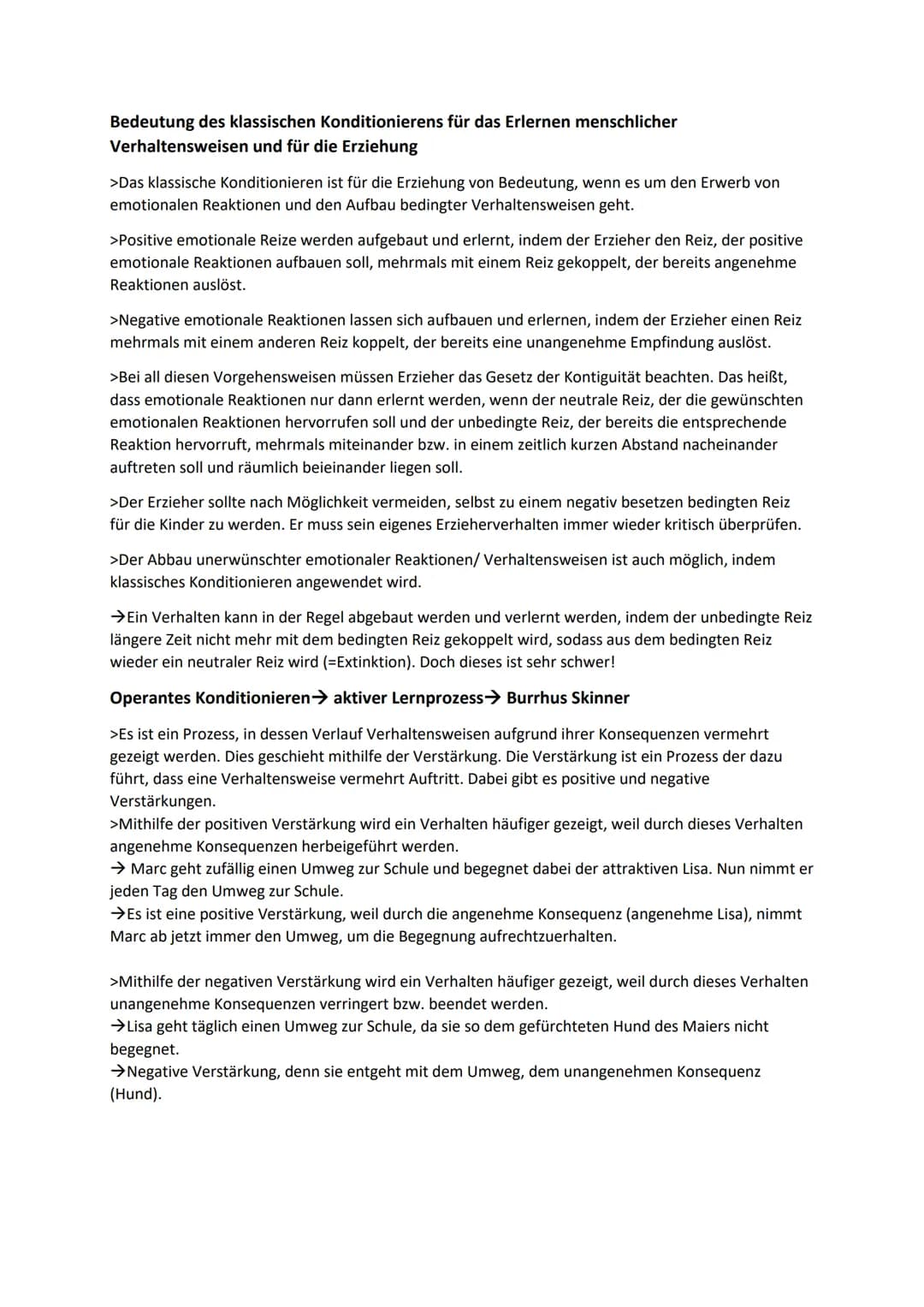 Lerntheorien/ Verhaltenstheorien
Lerntheorien sind Theorien, zu den systematischen Erklärungen von nicht beobachtbaren
Lernprozessen.
Dabei 