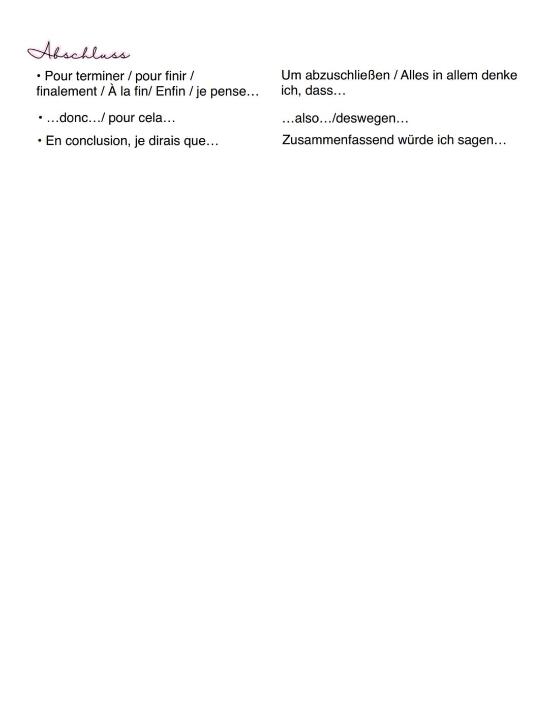Französisch
COMMENTAIRE
1) Aufbau + Formulierungen
Enleitung
est l'un des grands problèmes
de notre société.
• Le problème... est une questi
