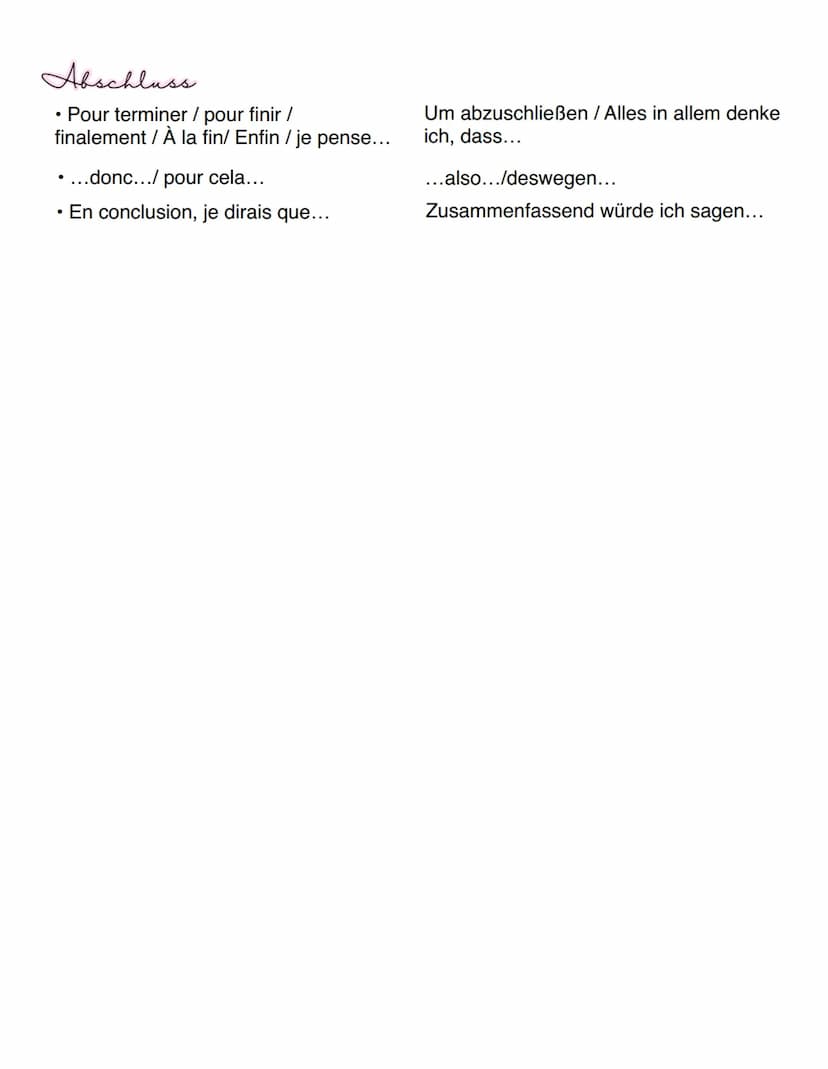 Französisch
COMMENTAIRE
1) Aufbau + Formulierungen
Enleitung
est l'un des grands problèmes
de notre société.
• Le problème... est une questi