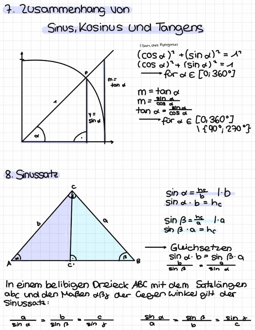 TRIGOMETRIE
1. Tangens
A
d
X
B
B
Hypothenuse
Kathete, Ankathethe von & Gegenkathete von B
Kathete, Ankathete von ß, Gegenkathete von B
Im Dr