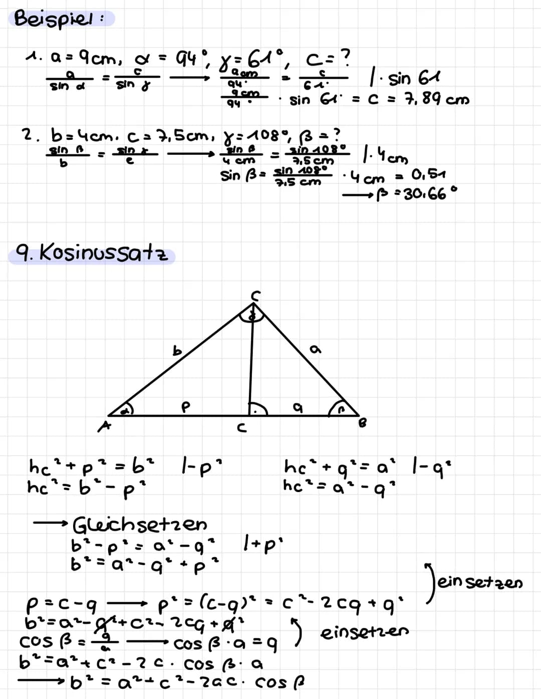 TRIGOMETRIE
1. Tangens
A
d
X
B
B
Hypothenuse
Kathete, Ankathethe von & Gegenkathete von B
Kathete, Ankathete von ß, Gegenkathete von B
Im Dr