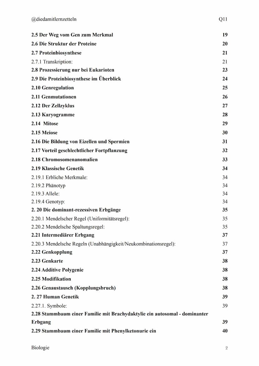 @diedamitlernzetteln
Biologie Zusammenfassung Q11
Biologie Zusammenfassung Q11
1.1 Organisation und Funktion der Zelle
1.2 Bau und Funktion 