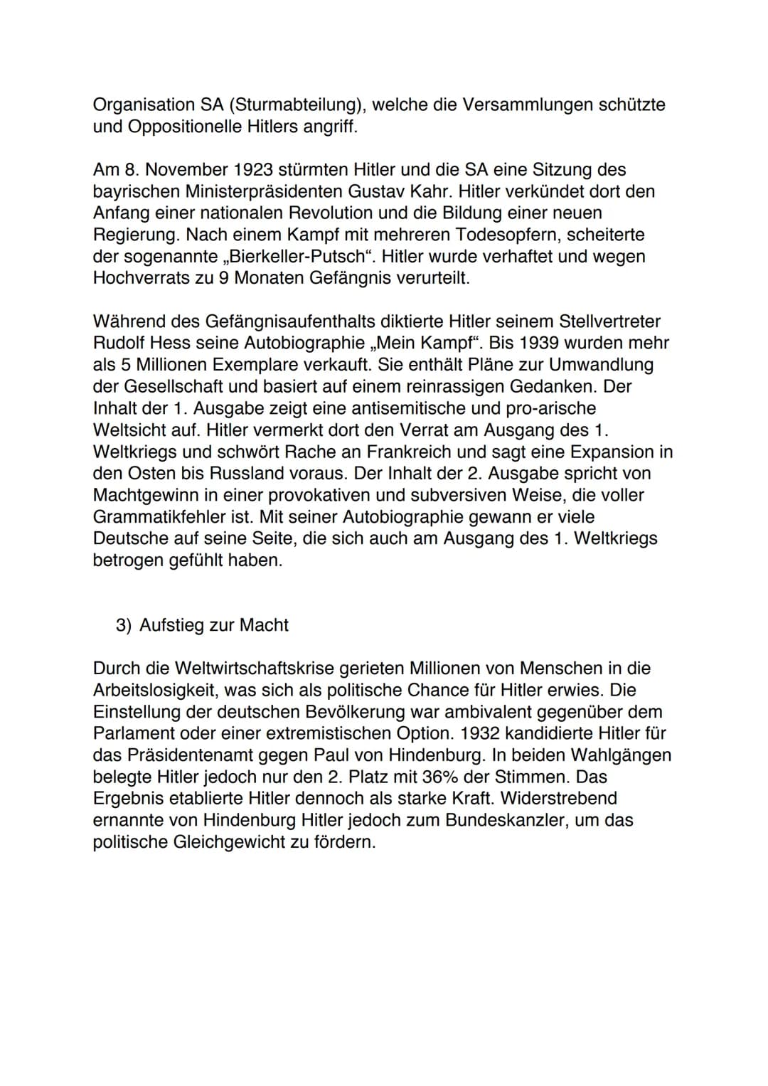 Hitler
1) Wer war Adolf Hitler?
Adolf Hitler wuchs in einer Familie mit einem emotionalen rauen Vater
auf. Auch das von dem jungen Hitler en