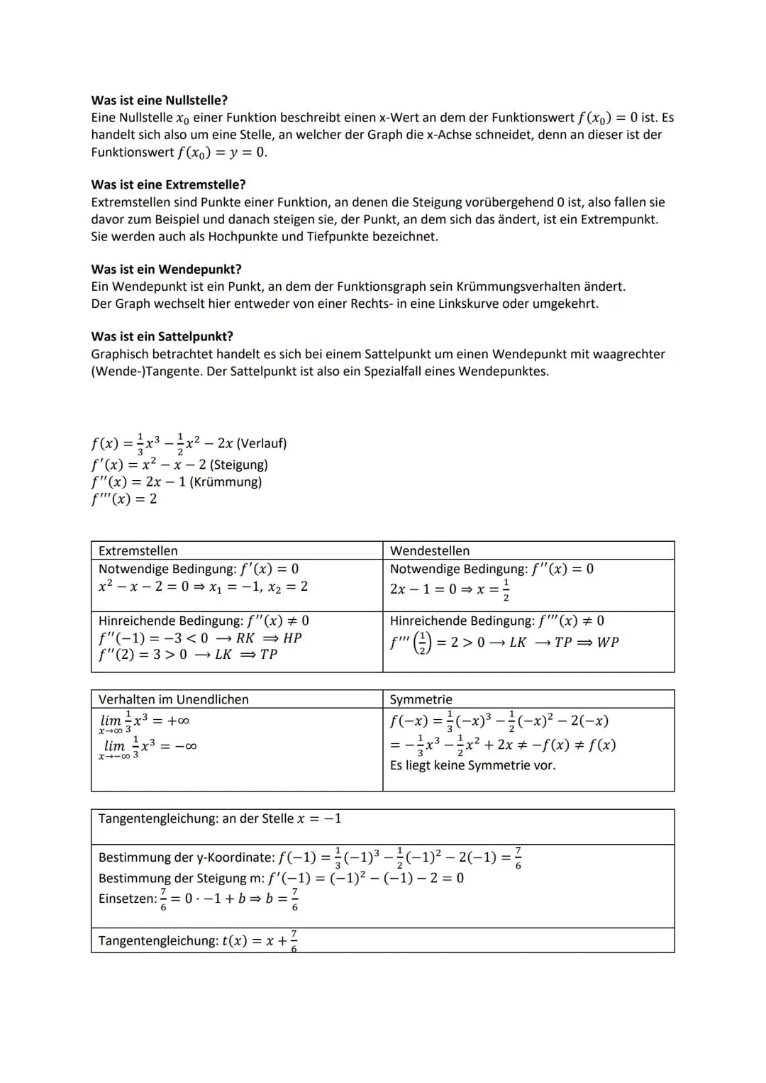 
<h2 id="extremstellen">Extremstellen:</h2>
<h3 id="notwendigebedingung">Notwendige Bedingung:</h3>
<p>f'(x) = 0</p>
<h3 id="hinreichendebed