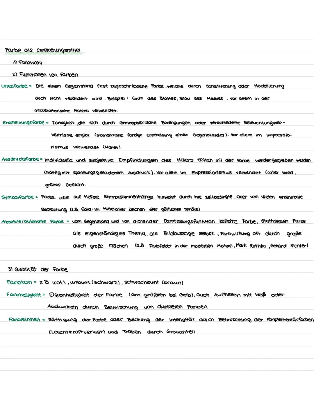 Bildanalyse
Einleitungssatz
1) Faktenwissen und erster Andruck
welche Fakten liegen vor?
Titel, künstlerin, Entstenungszeitraum, Größe, Form