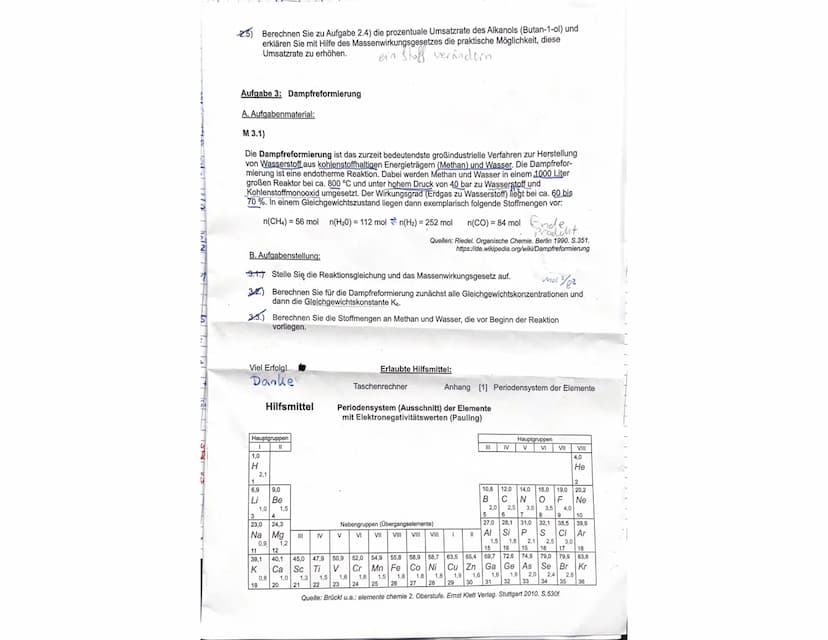 Das chemische Gleichgewicht: hursarbeit
Chemie Leistungskurs LK 12 CH-2 1. Klausur
6.10.2022
No. 1)
1.1) Das Stech hebermodell fängt so an d