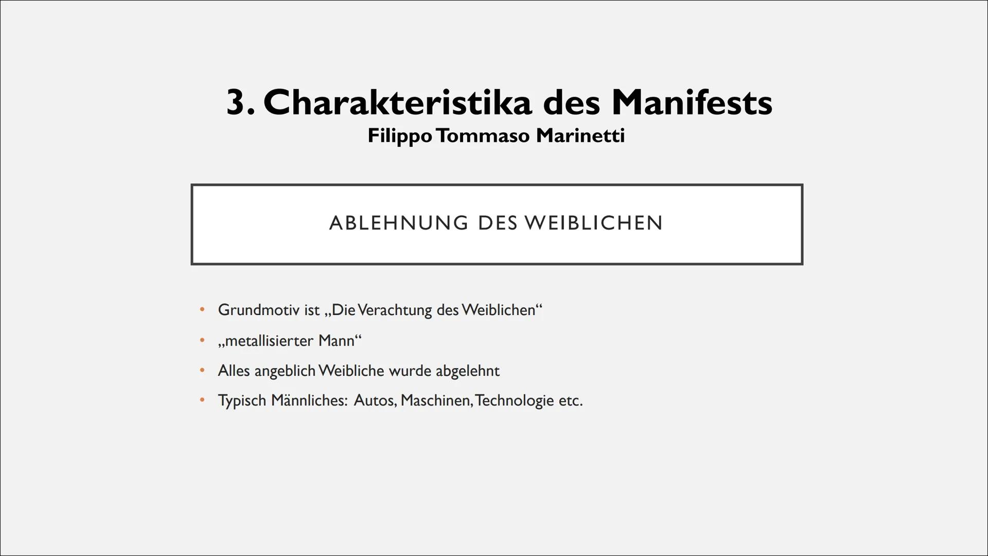 FUTURISMUS INHALT
Allgemeines
Entwicklung
Charakteristika des Manifests
Schönheitsideale und Motive
Bekannte Künstler & Werke
Bildanalyse
Qu