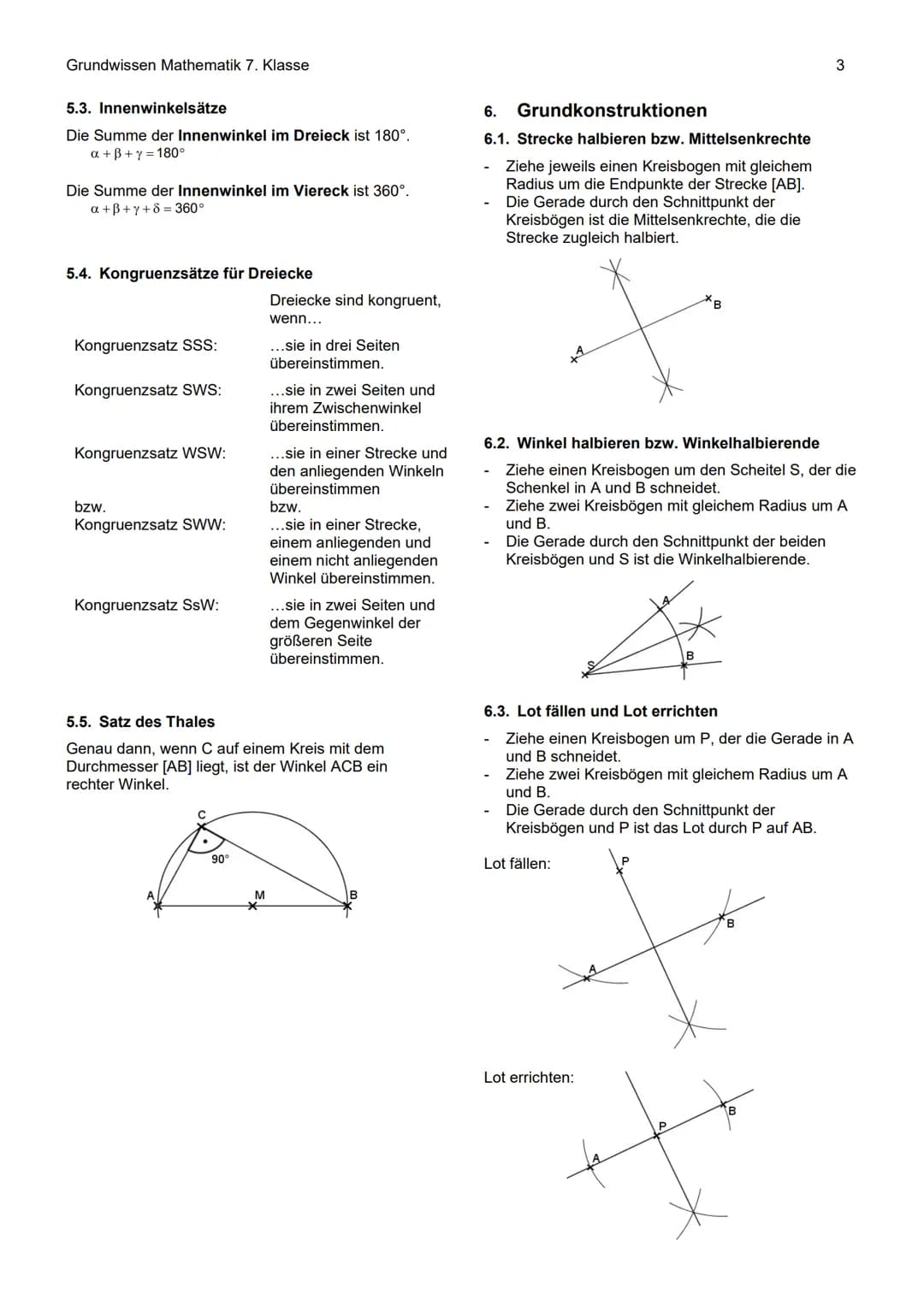 Grundwissen Mathematik 7. Klasse G9
Funktionen
1. Terme
Ausdrücke wie z.B. (3a - b)(2a + 4b) oder
4
6a² +10ab-4b2 oder
x(x-3)
In den Term T₁
