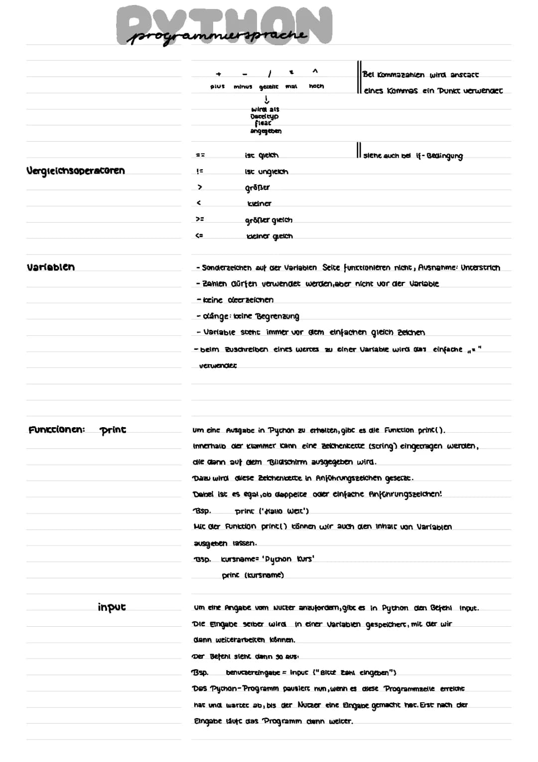 Informatik-Python Einstieg
