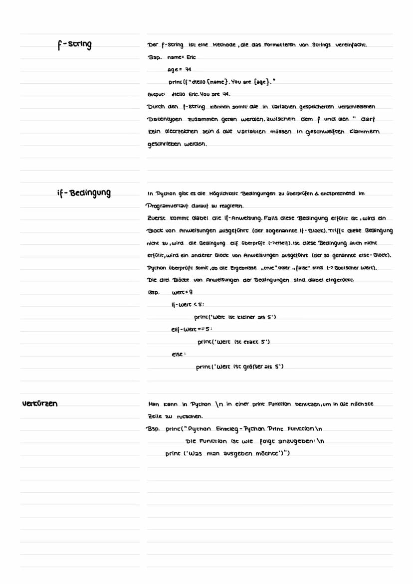 Vergleichsoperatoren
Variablen
Funktionen: print
input
program
""^V" "
1=
<
>=
1
plus minus getellt mal
↓
wird als
Daceityp
fleac
angegeben
