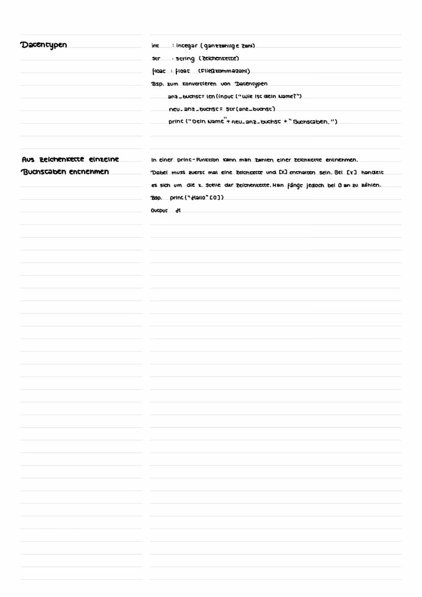Vergleichsoperatoren
Variablen
Funktionen: print
input
program
""^V" "
1=
<
>=
1
plus minus getellt mal
↓
wird als
Daceityp
fleac
angegeben
