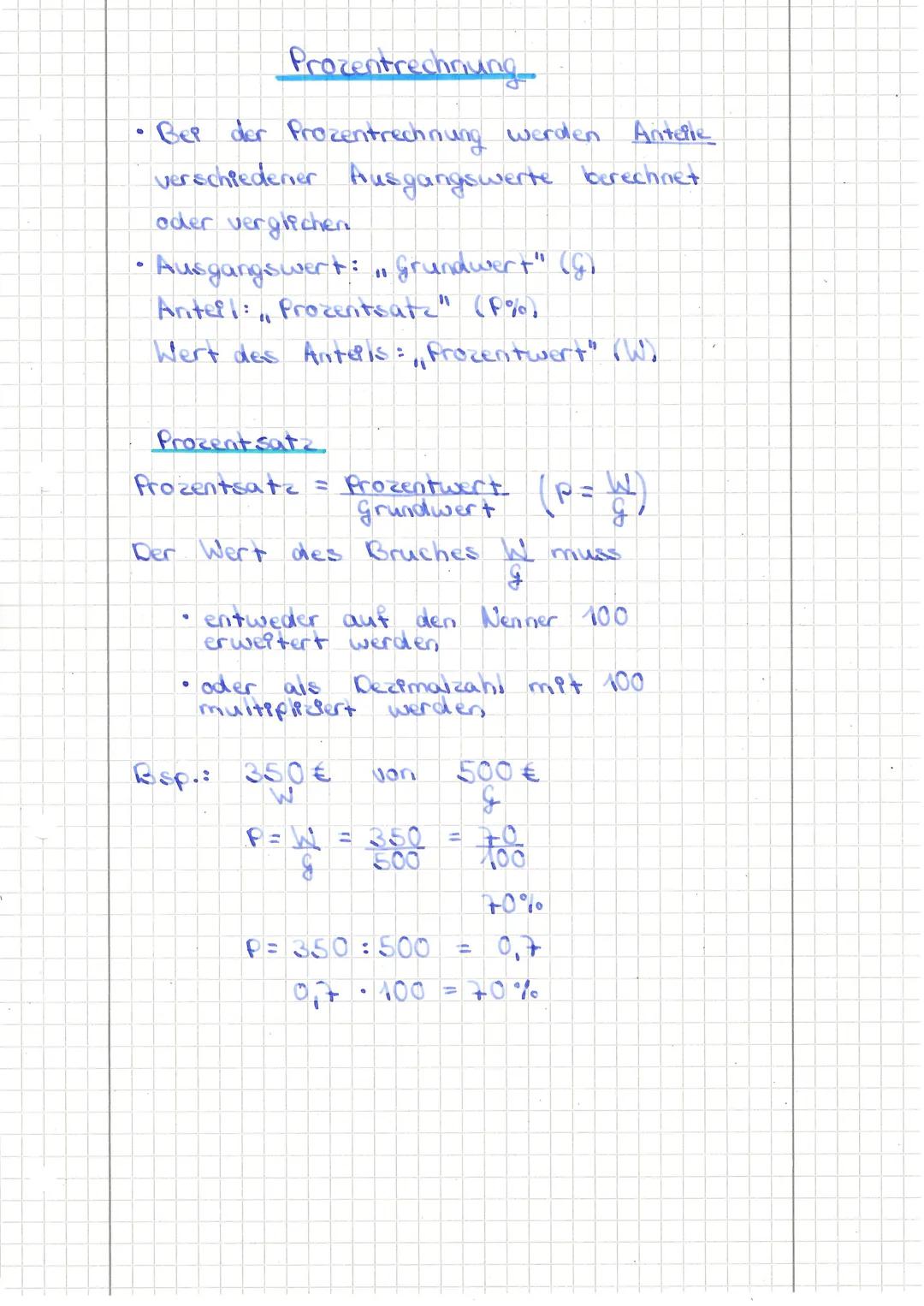 Prozentrechnung

• Ber der Prozentrechnung worden Antale
verschiedener Ausgangswerte berechnet
oder verglichen.
• Ausgangswert: " grundwert"
