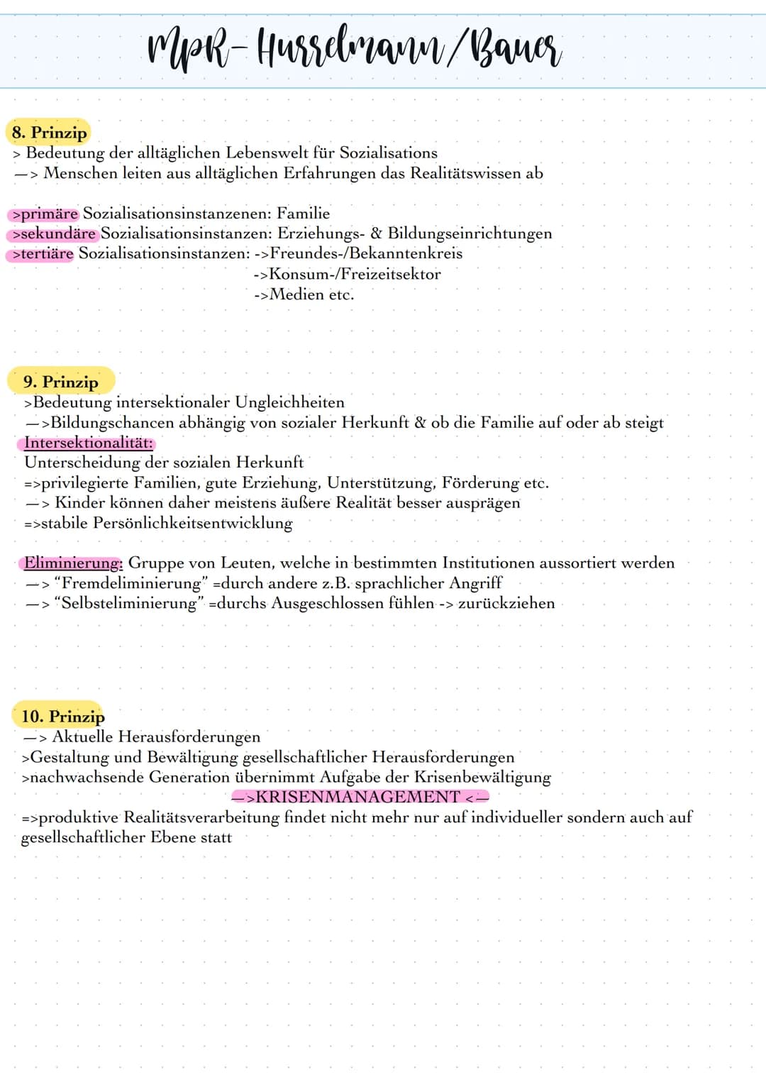 MPR
Tab. 3. Die zehn Prinzipien des MpR im Überblick.
Erkenntnistheoretische und konzeptionelle Grundannahmen
1. Prinzip
2. Prinzip
Produkti