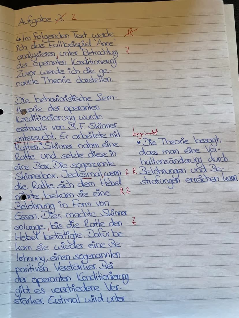 15
10
20
25
5
Pädagogik GK 11
2. Klausur
Lerntheorien
Gesamtschule
10.06.2020
Aufgabenstellung:
1. Beschreibe das Vorgehen der Therapeuten i