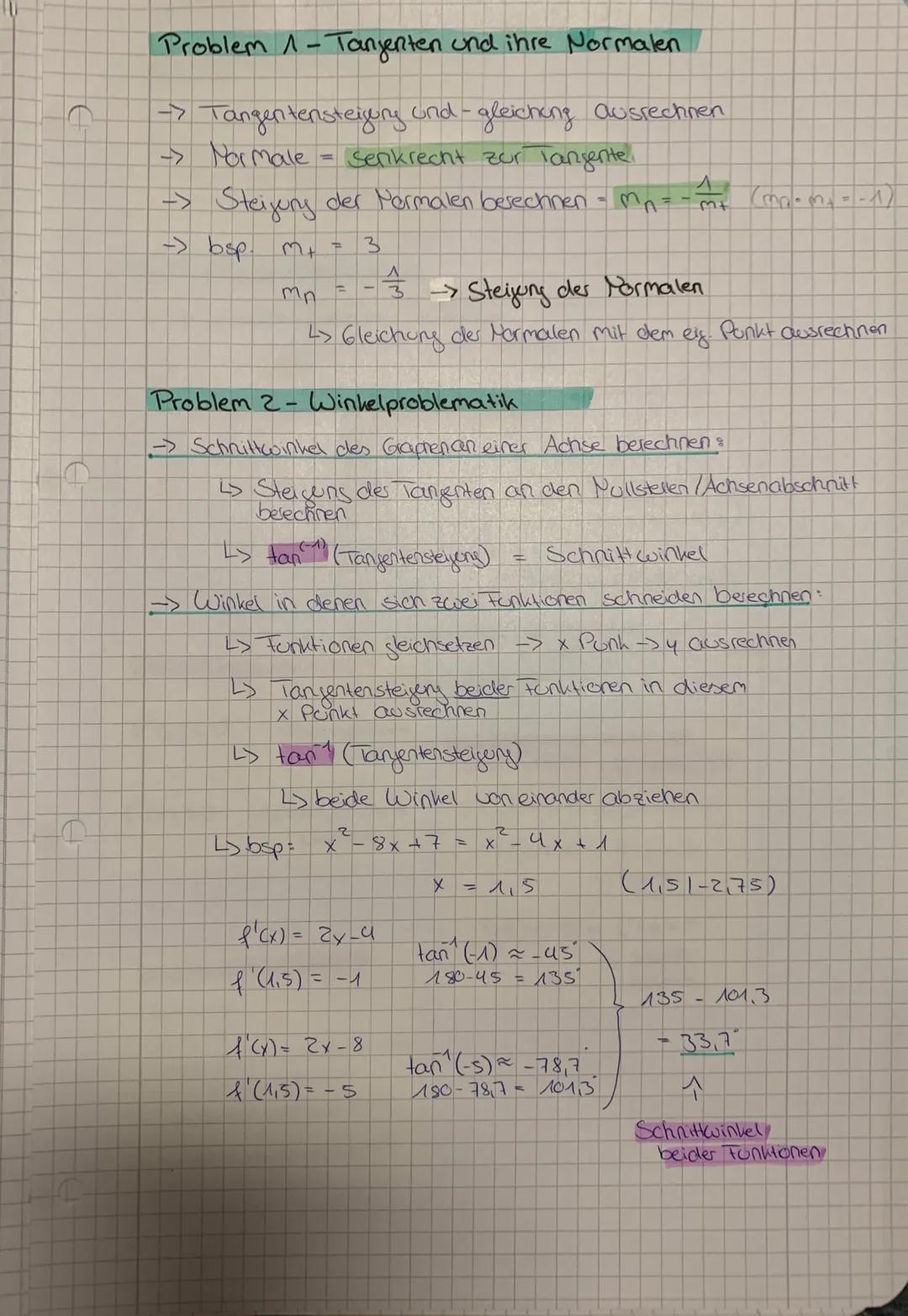 1
I
DIFFERENZIALRECHNUNG
Grundproblem
→ Steigung in einem Punkt des Graphen suchen
Sekantensteigung
-> man hat zwei Punkte
->
42-41
X₂-X₁
->