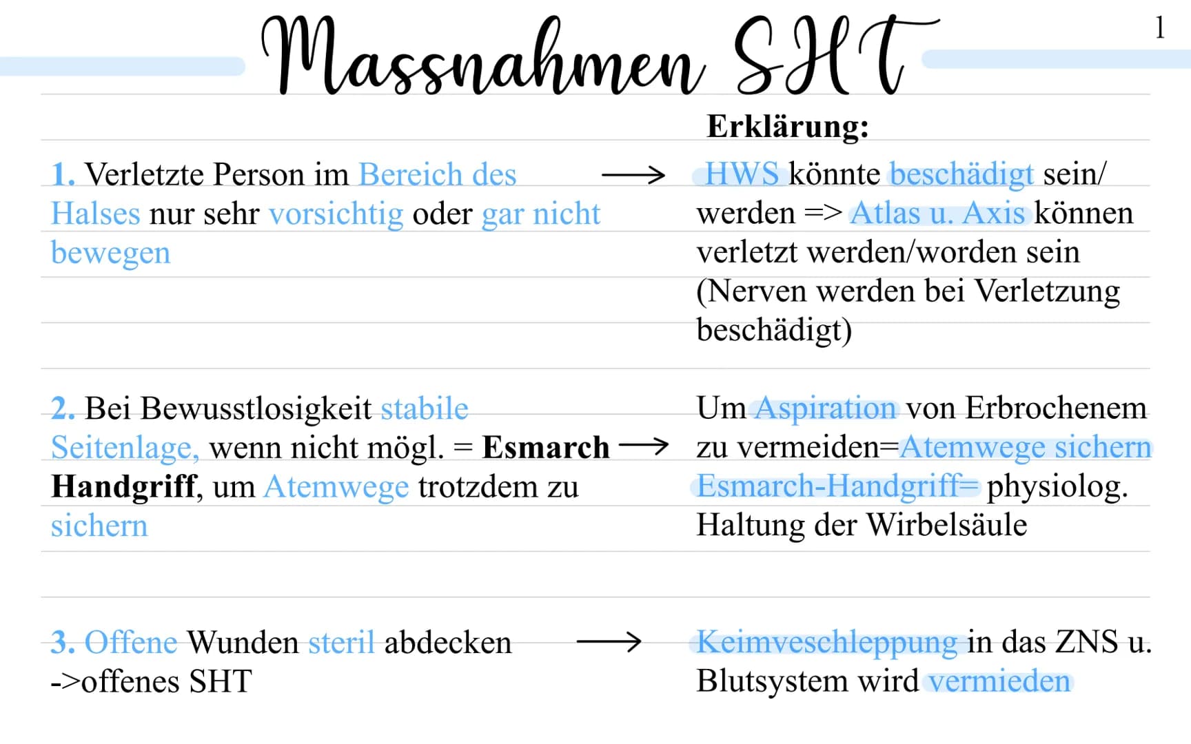 # Schädel-Hirn-trauma

Definition: -> Schädelverletzung mit Beteiligung des Gehirns, ausgelöst durch
Gewalteinwirkung

Direkt Schädigung d. 