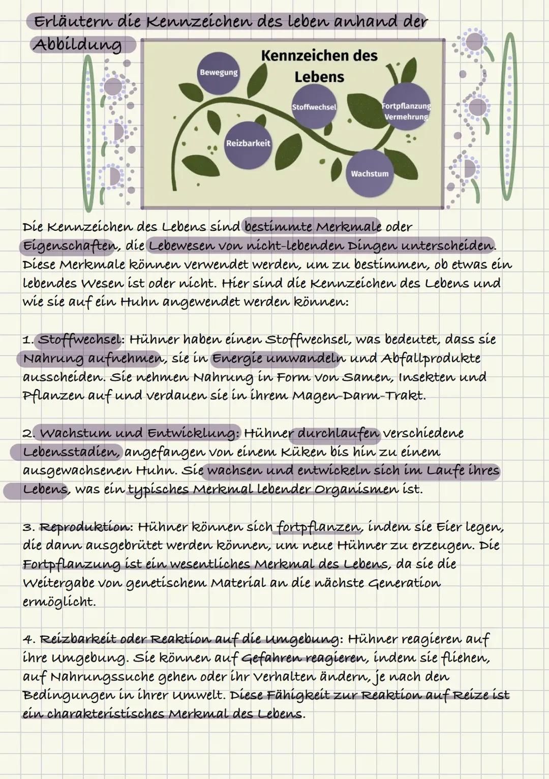 Kennzeichen des Lebens 