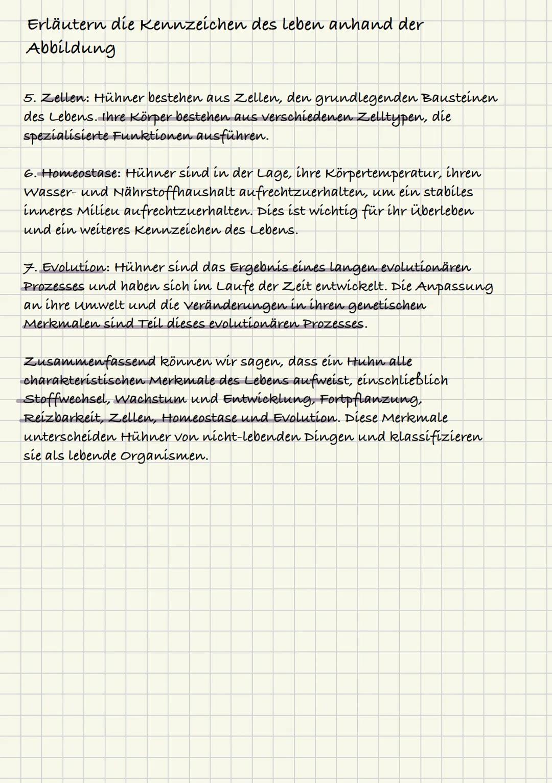 Erläutern die Kennzeichen des leben anhand der
Abbildung
Bewegung
Kennzeichen des
Lebens
Reizbarkeit
Stoffwechsel
Fortpflanzung
Vermehrung
W