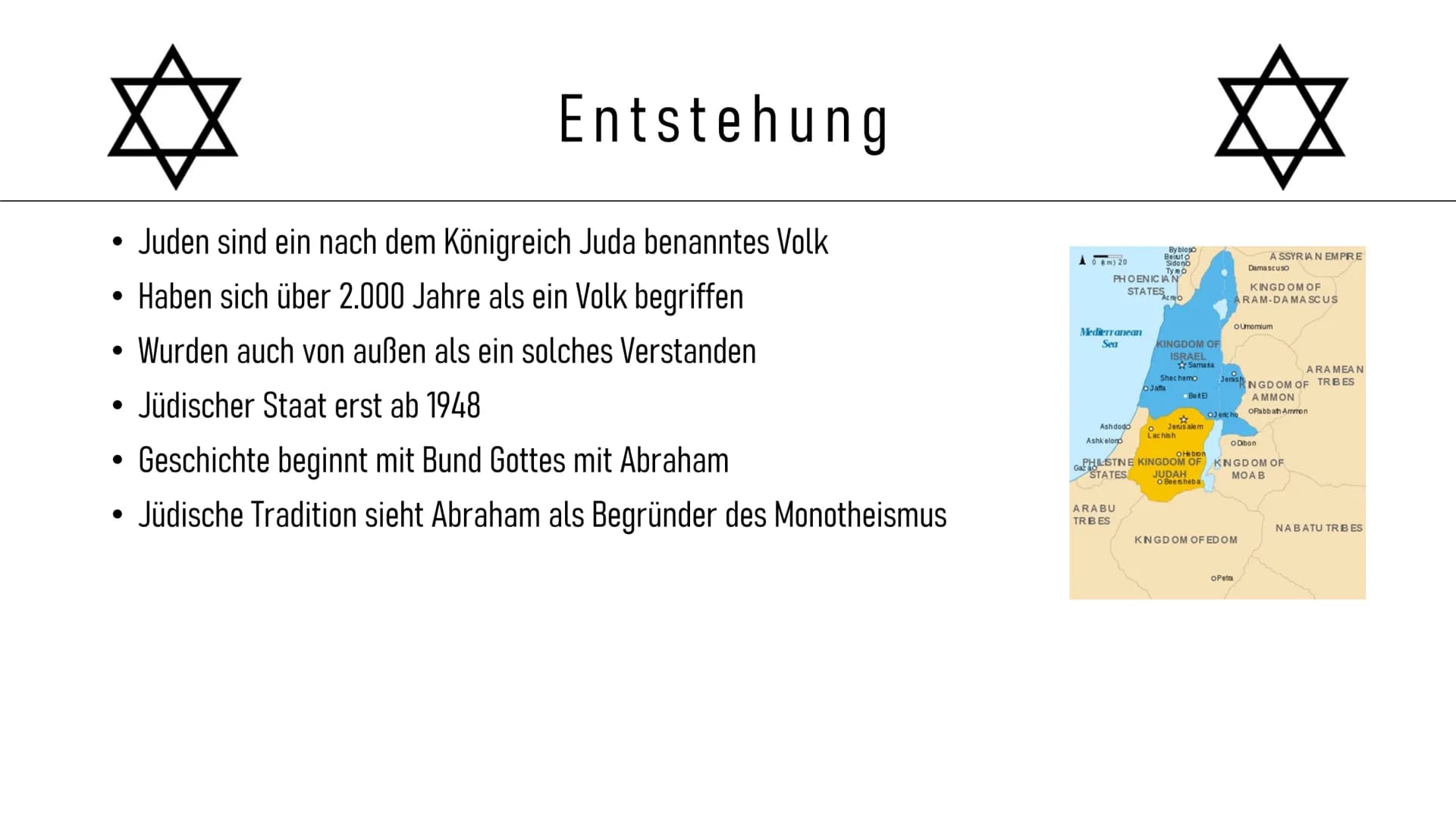 ●
●
●
●
●
●
●
●
Steckbrief
Entstehung
Geschichte
Alltag
Feiertage
Erkennungszeichen
Synagoge und Tora
Vergleich zwischen Israel und außerhal