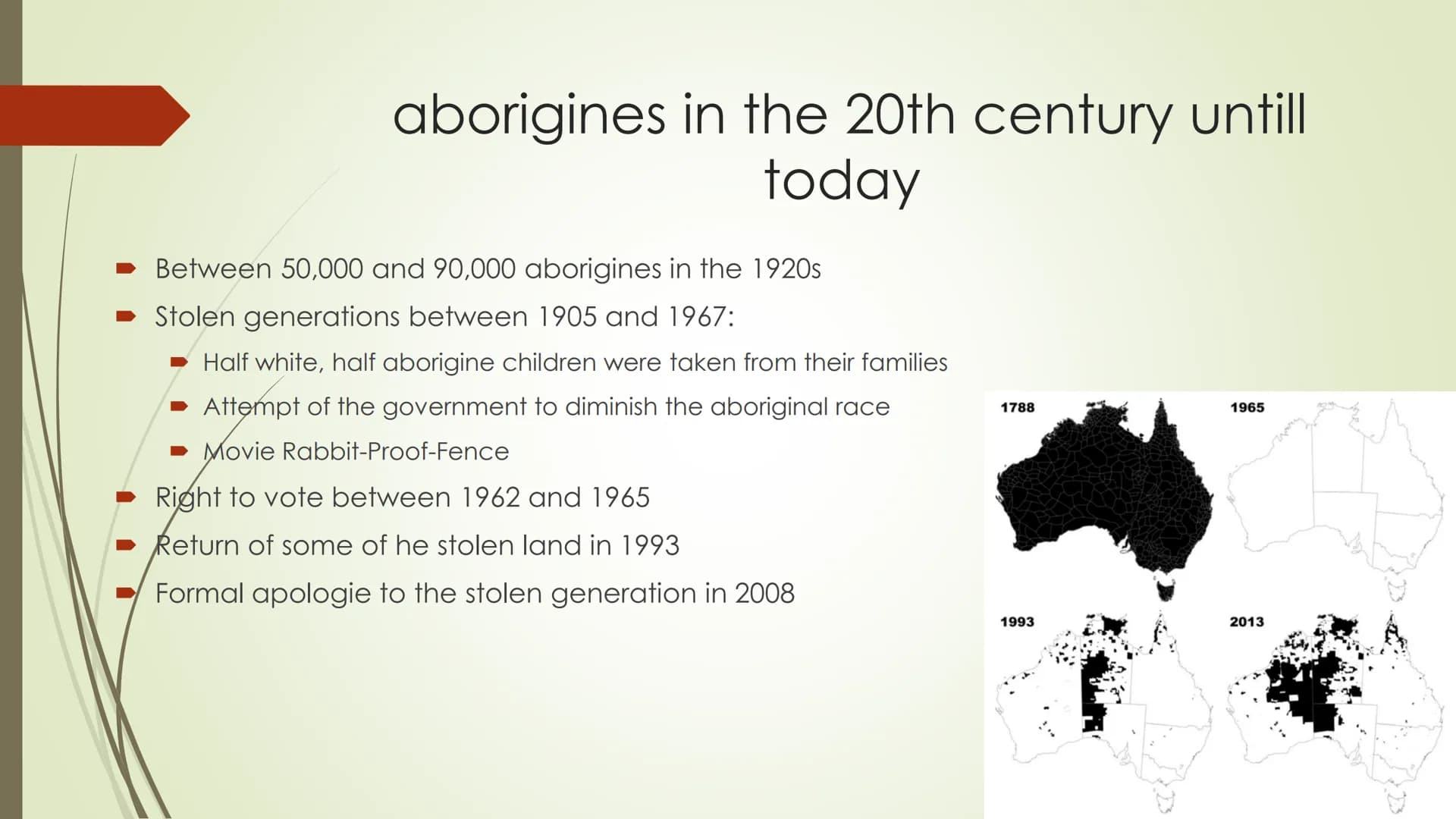 Presentation Structure
History of aboriginal australians
When did humans first come to australia ?
Settlers in australia
aborigines in the 2