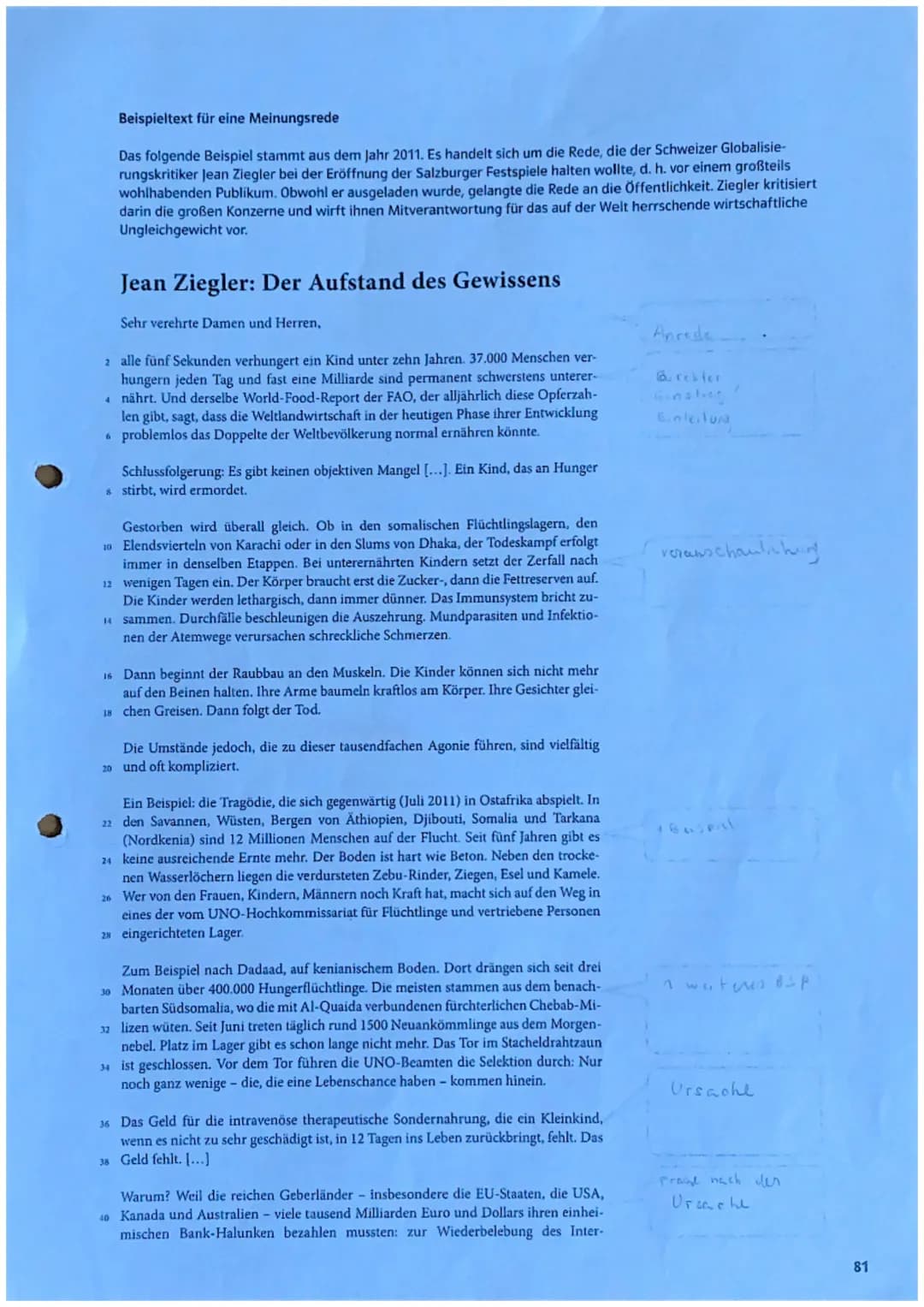 Warum?
Ziel der Meinungsrede ist es, je nach Anlass und Zweck vor einem Publikum die eigenen Meinung
argumentativ gestützt zu vertreten. Red