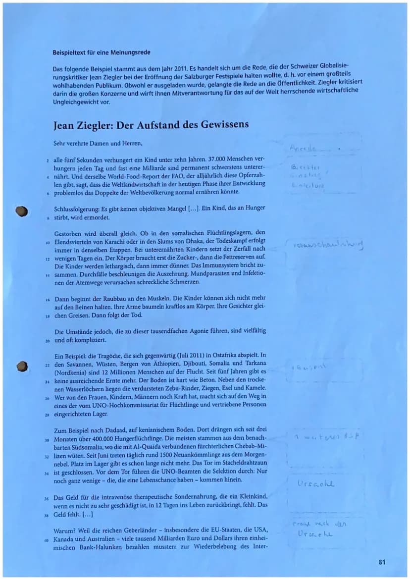 Warum?
Ziel der Meinungsrede ist es, je nach Anlass und Zweck vor einem Publikum die eigenen Meinung
argumentativ gestützt zu vertreten. Red