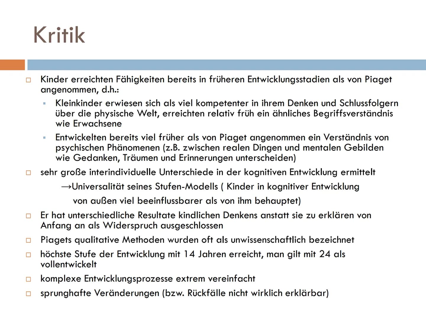 MODELL DER KOGNITIVEN
ENTWICKLUNG NACH JEAN
PIAGET Gliederung
1. Wer war Jean Piaget ?
2. 4 Stufen Modell der kognitiven
Entwicklung
3. Krit