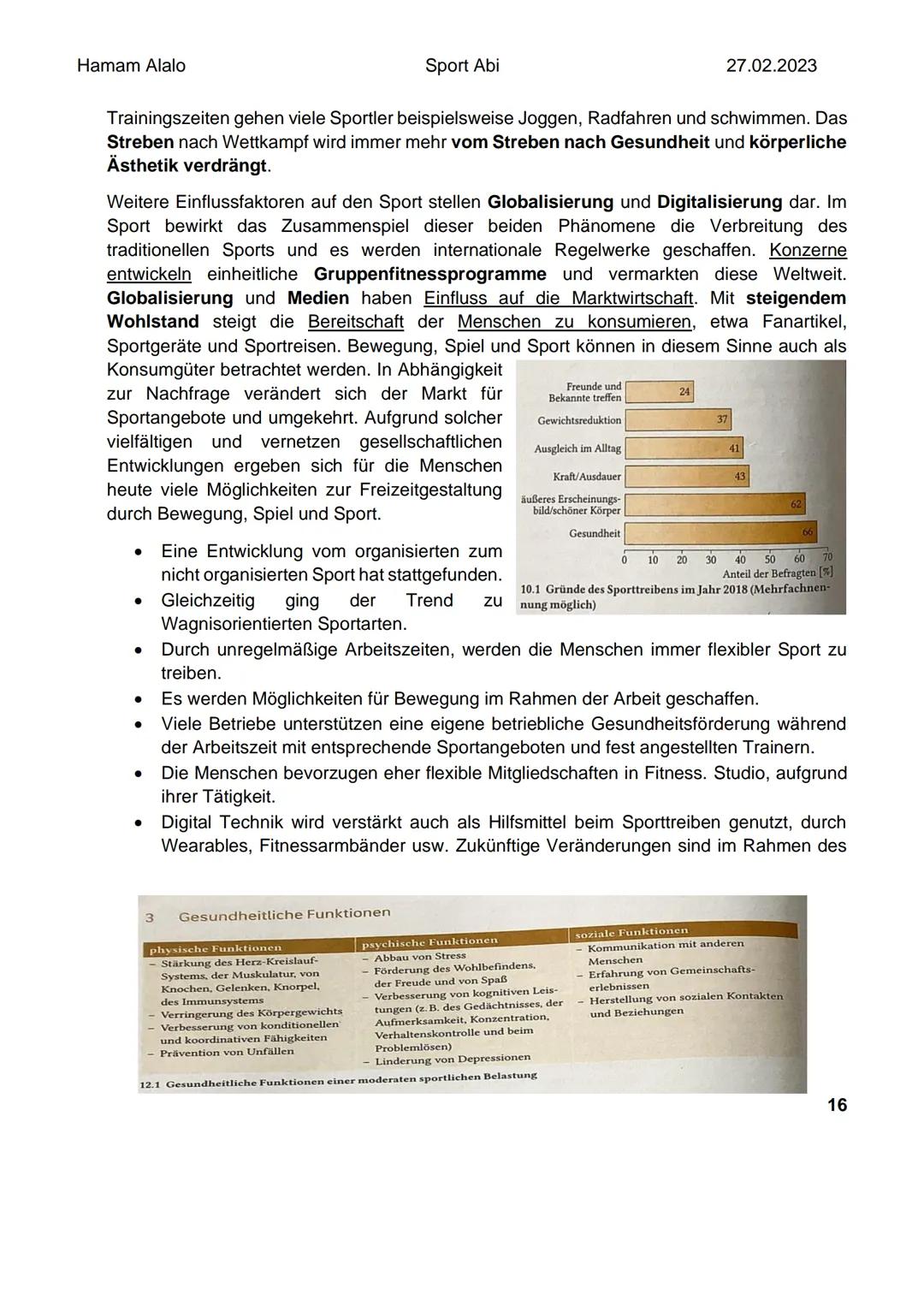 Hamam Alalo
Sport Abi
Bewegungslehre
27.02.2023
Warum Bewegungsanalyse?
Das Ziel der Analyse sportlicher Bewegungen besteht darin, ein Beweg