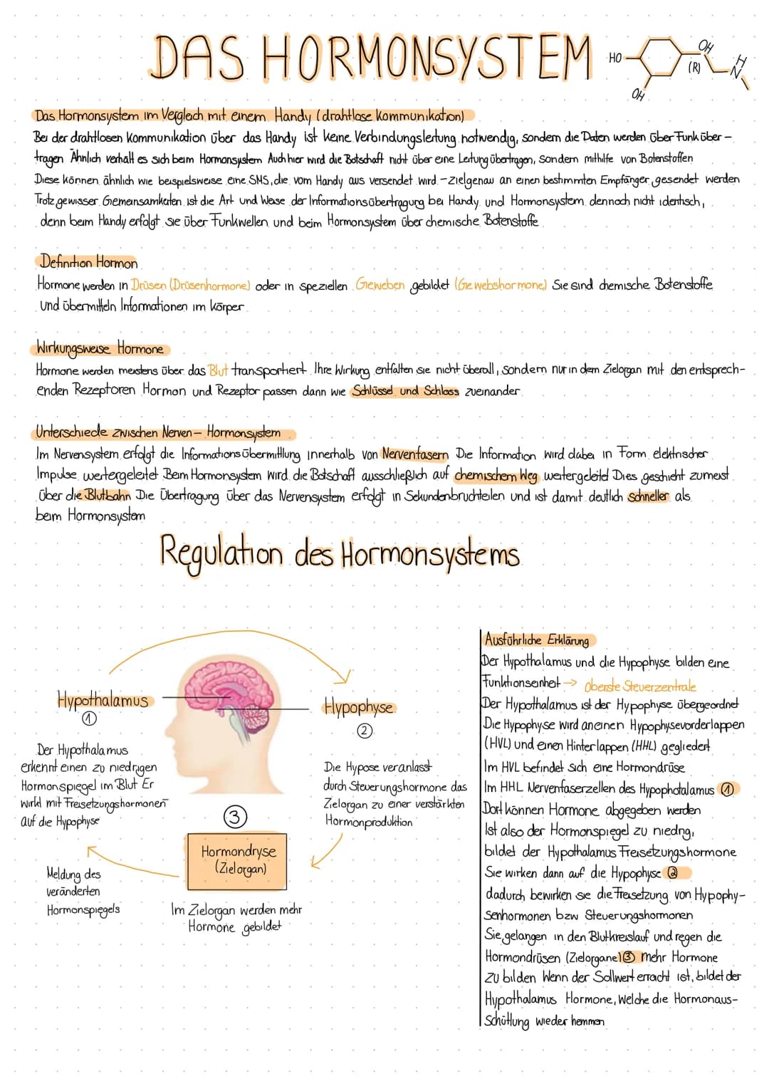 HỌ
DAS HORMONSYSTEM -
OH
Das Hormonsystem im Vergleich mit einem Handy (drahtlose Kommunikation)
Bei der drahtlosen Kommunikation über das H