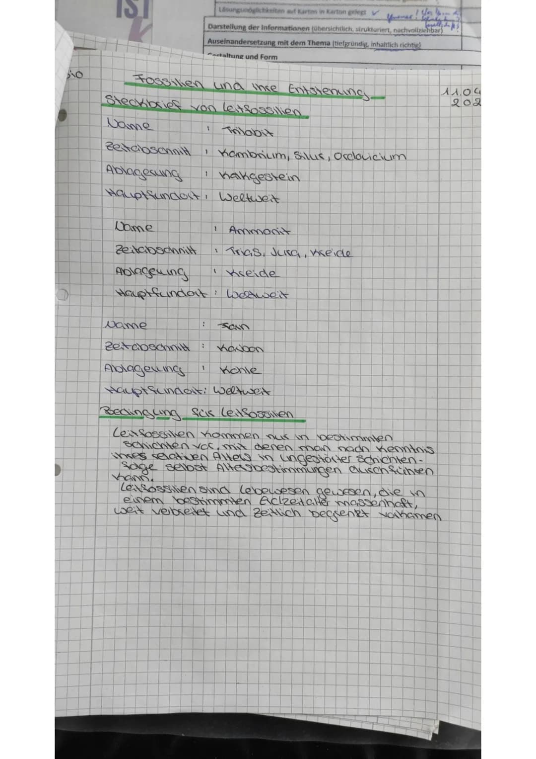 Darstellung der Informationen (übersichtlich, strukturiert, nachvol
Auseinandersetzung mit dem Thema (tiefgründig, inhaltlich richtig)
lng u