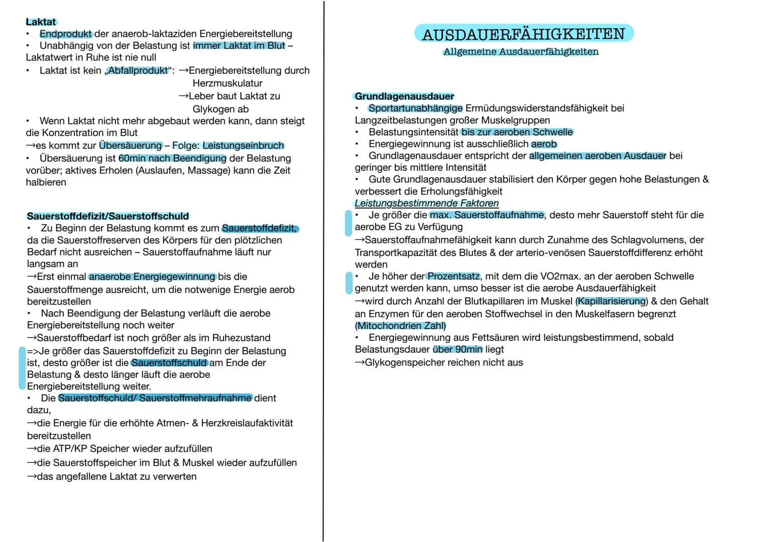  DEFINITION
bei relativ lang
Ermüdungswiderstandsfähigkeit
dauernden Belastungen und die schnelle
Erholungsfähigkeit nach Abschluss der Bela