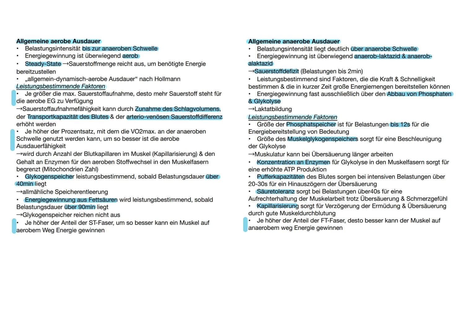  DEFINITION
bei relativ lang
Ermüdungswiderstandsfähigkeit
dauernden Belastungen und die schnelle
Erholungsfähigkeit nach Abschluss der Bela