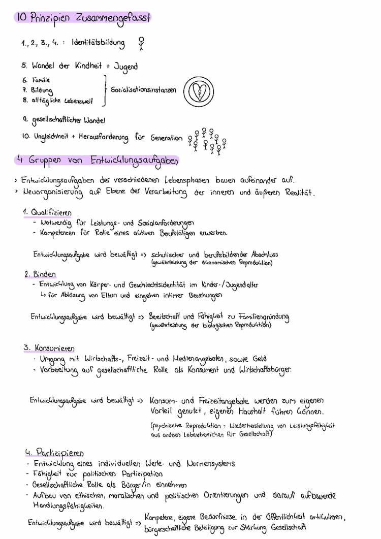 Know 10 Prinzipien Hurrelmann/Bauer und 4 Entwicklungsaufgaben thumbnail