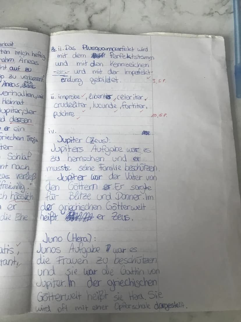 Lateinarbeit Nr. 5
1. Übersetze den Text in angemessenes Deutsch!
Dido erfährt ihrer Schwester Anna, dass Aeneas hinter ihrem Rücken seine
M