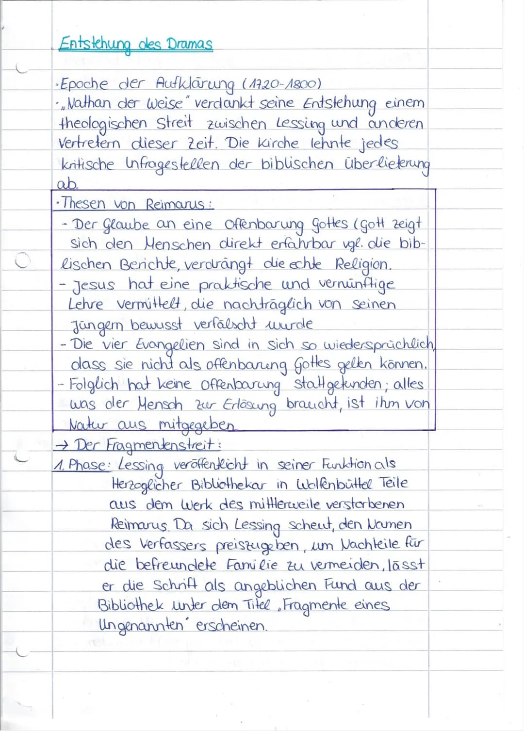 Aufbau einer Dramenanalyse
•Einleitung:
- Hinweise zu Text, aus dem die Szene stammt
- Ort, Zeit, Handlung, Personen.
- Kurze Inhaltsangabe
