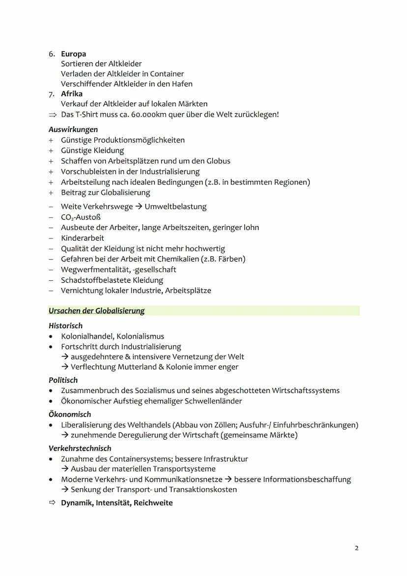 Geographie K1-2
Was ist Globalisierung?
Die Globalisierung ist der dynamische Prozess einer weltweiten Integration von
Wirtschaftsbeziehunge