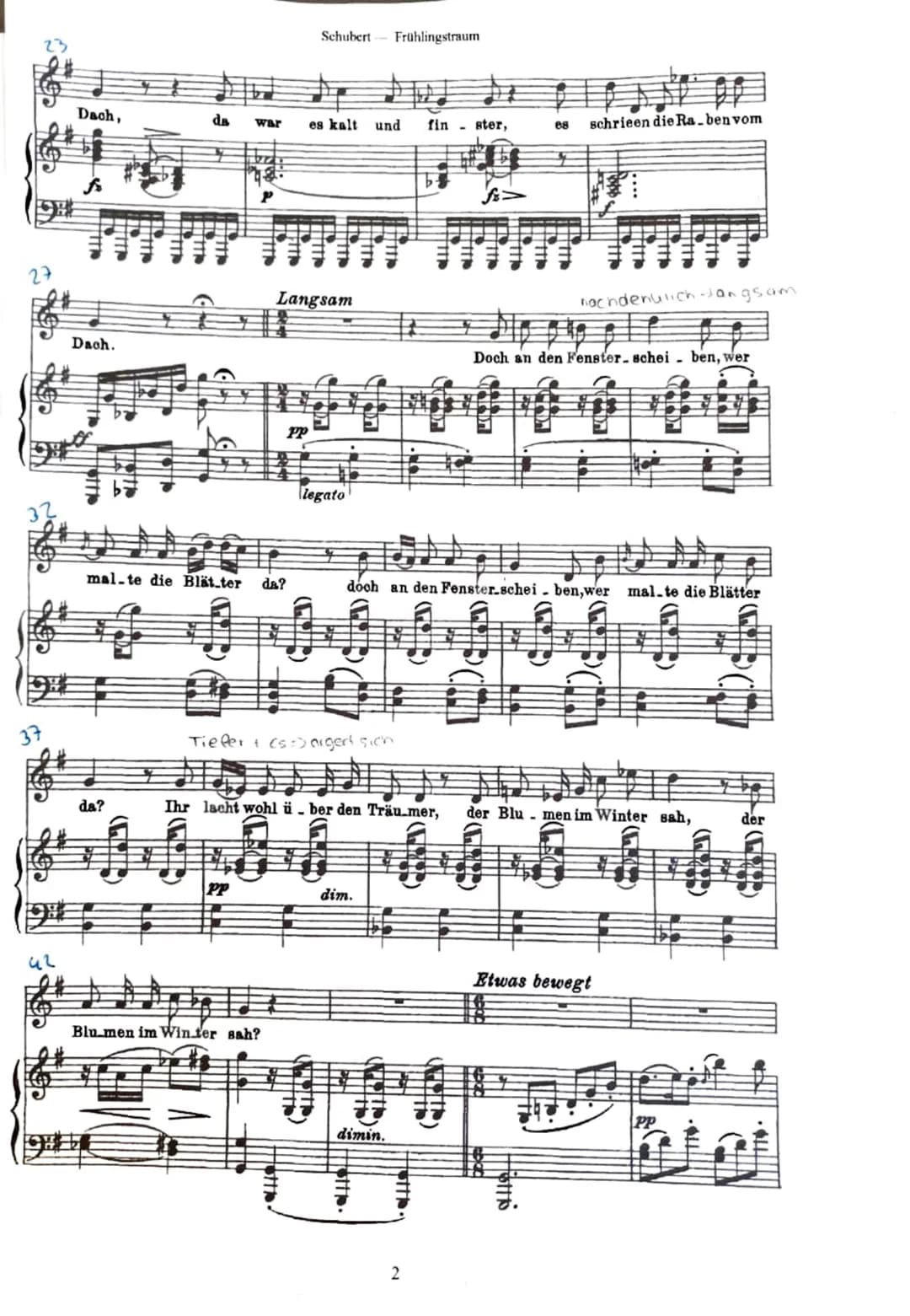 Musik und Sprache im Kunstlied „Frühlingstraum“
Zur Entstehung des Werks:
Franz Schubert (1797-1827) komponierte dieses Lied für seinen Zykl