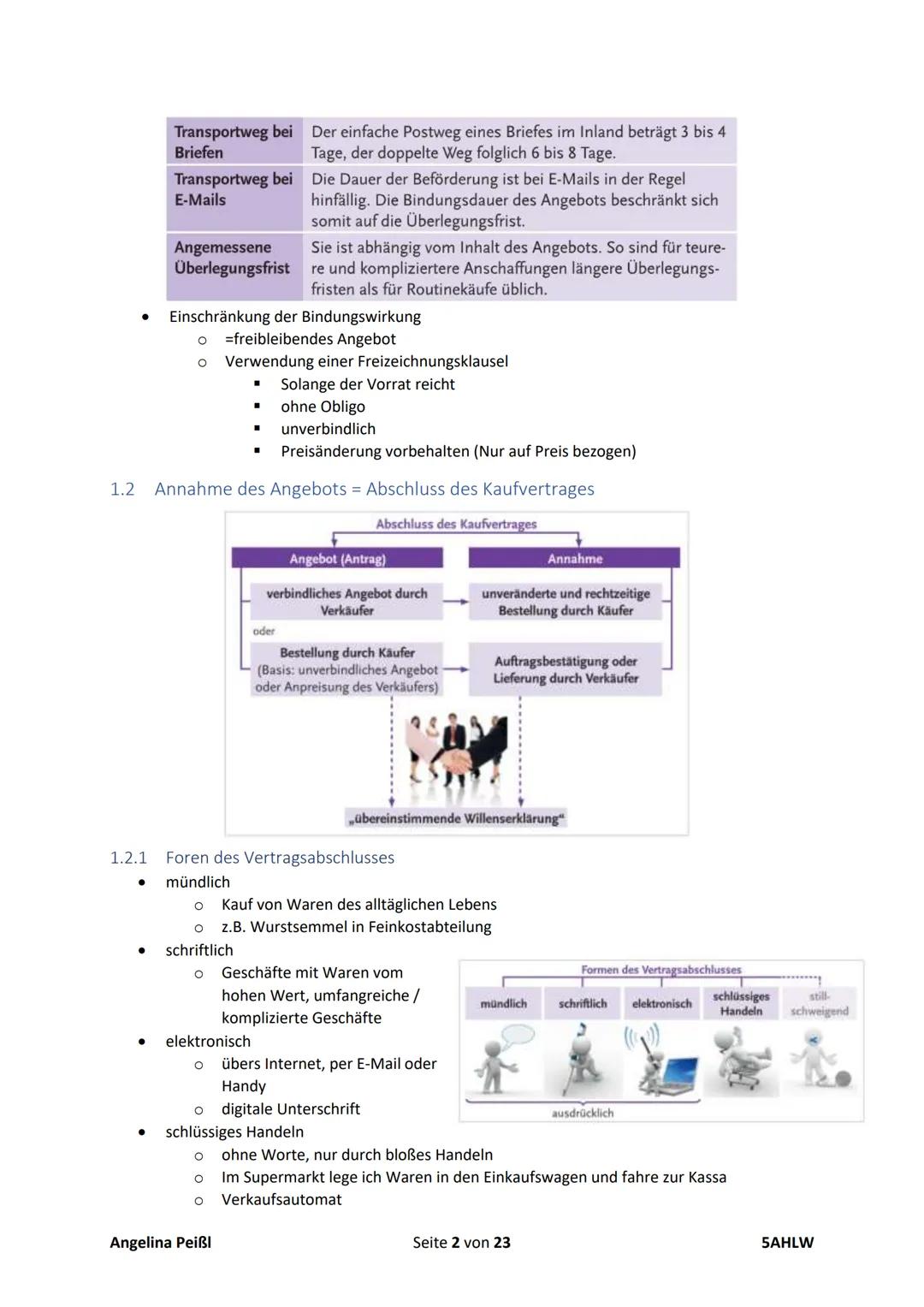 BWP-SA-06.12.2021
Kaufvertrag
1 Phasen beim Käufer und Verkäufer
1.1 Anbahnung des Kaufvertrages
1.1.1 Anfrage (Käufer)
● gezielte Informati