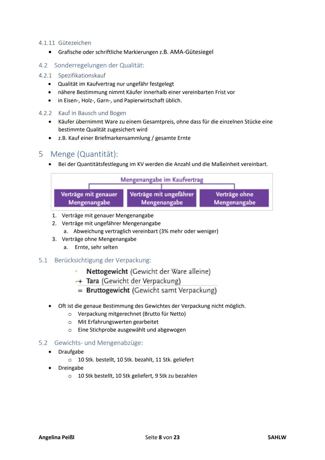BWP-SA-06.12.2021
Kaufvertrag
1 Phasen beim Käufer und Verkäufer
1.1 Anbahnung des Kaufvertrages
1.1.1 Anfrage (Käufer)
● gezielte Informati