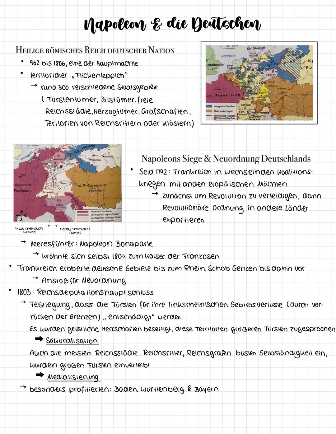 HEILIGE RÖMISCHES REICH DEUTSCHER NATION
962 bis 1806, eine der Hauptmächle
territorialer Flickenleppich"
rund 300 verschiedene Staatsgebiel