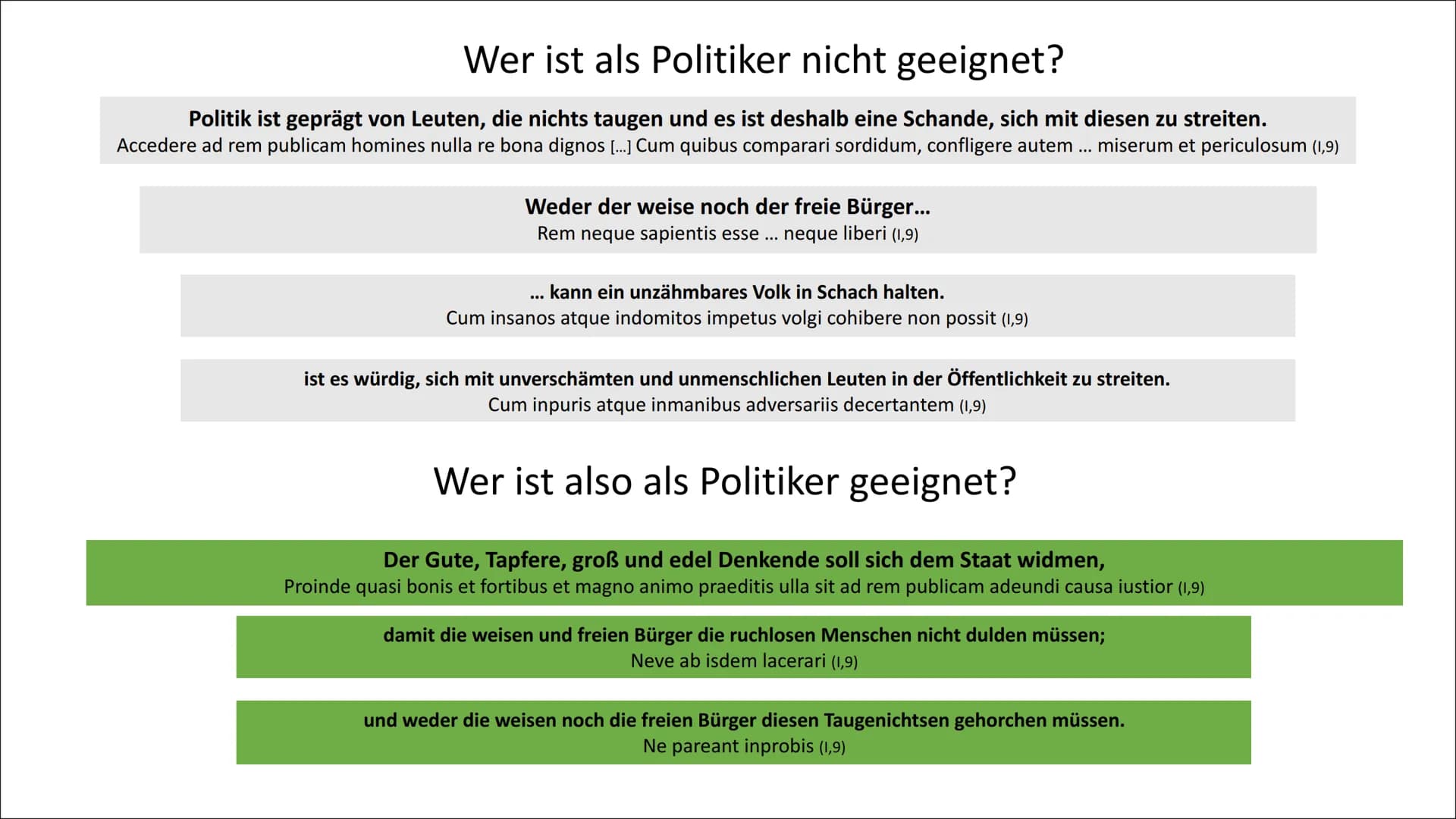 Das wahre Wesen eines
Politikers
Cicero - De re publica
Moritz Huber (LA LK 1) Übersicht
1. Beweggründe eines wahren Politikers
2. Ciceros E