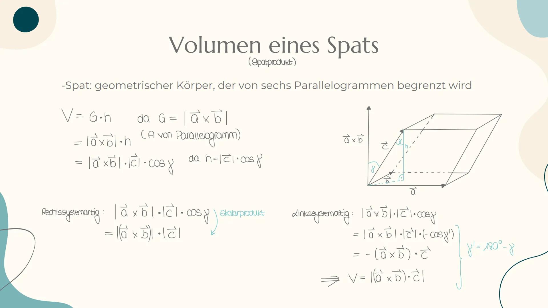 # Vektorprodukt

Ariane MSS 12 M2 Inhaltsverzeichnis

- Definition des Vektorprodukts – Allgemeines
- Rechengesetze für das Vektorprodukt
- 