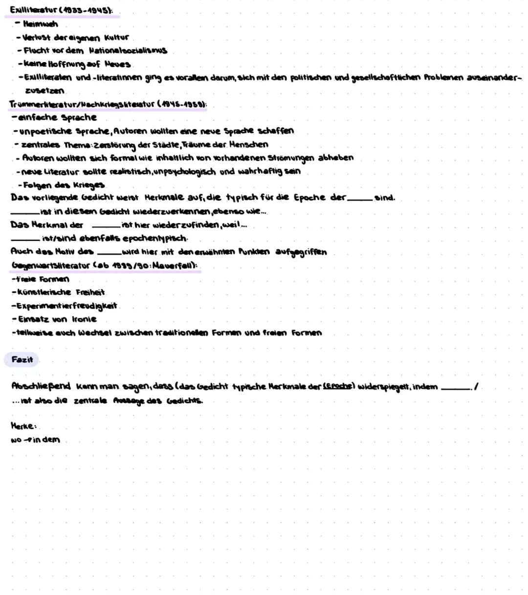 EINE GEDICHTSANALYSE
Einleitung
_"von
aus dem Jahr
das aus der Epoche der
-stammt, handelt von
Das Gedicht..
+ Deutungshypothese in Bezug au