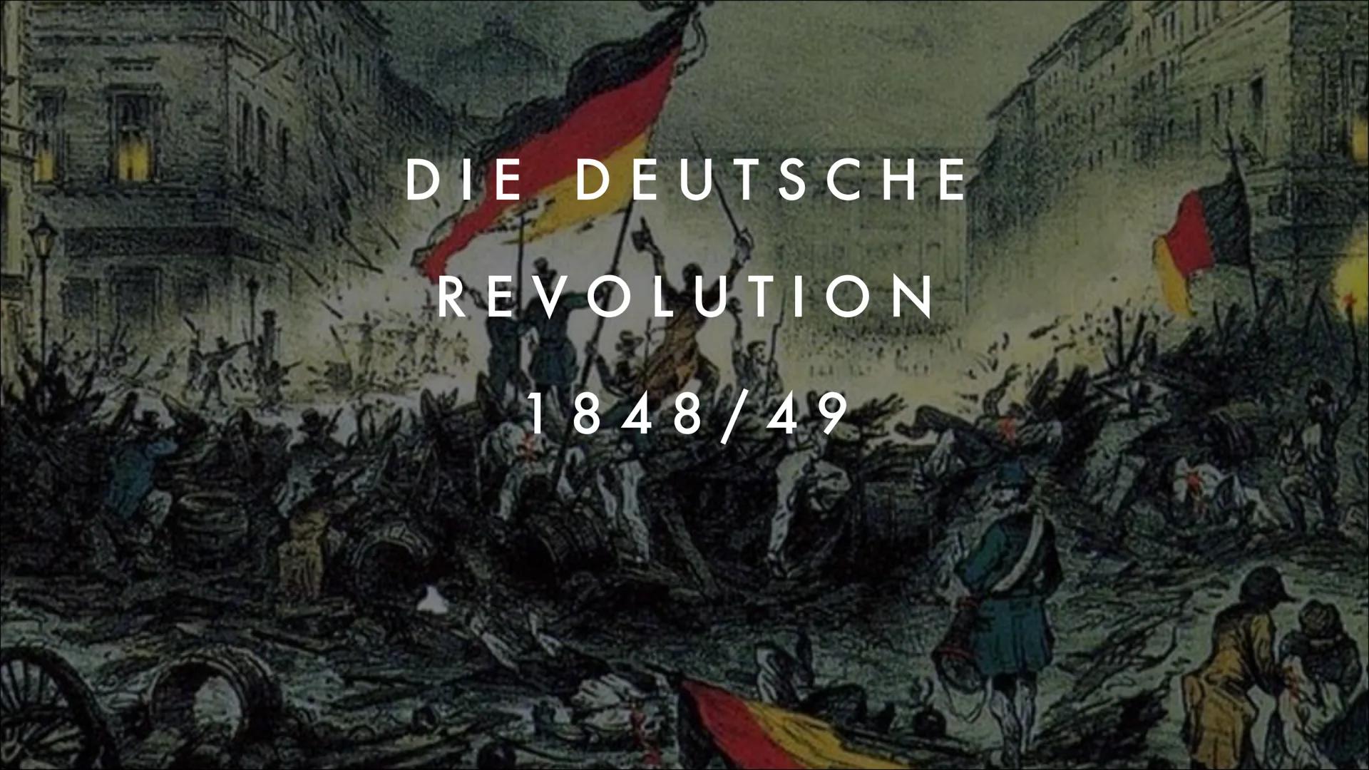 DIE DEUTSCHE
REVOLUTION
1848/49 Inhaltsverzeichnis
1. Auslöser der deutschen Revolution
2. Forderungen der Bürger
3. Verlauf
4. Folgen Auslö