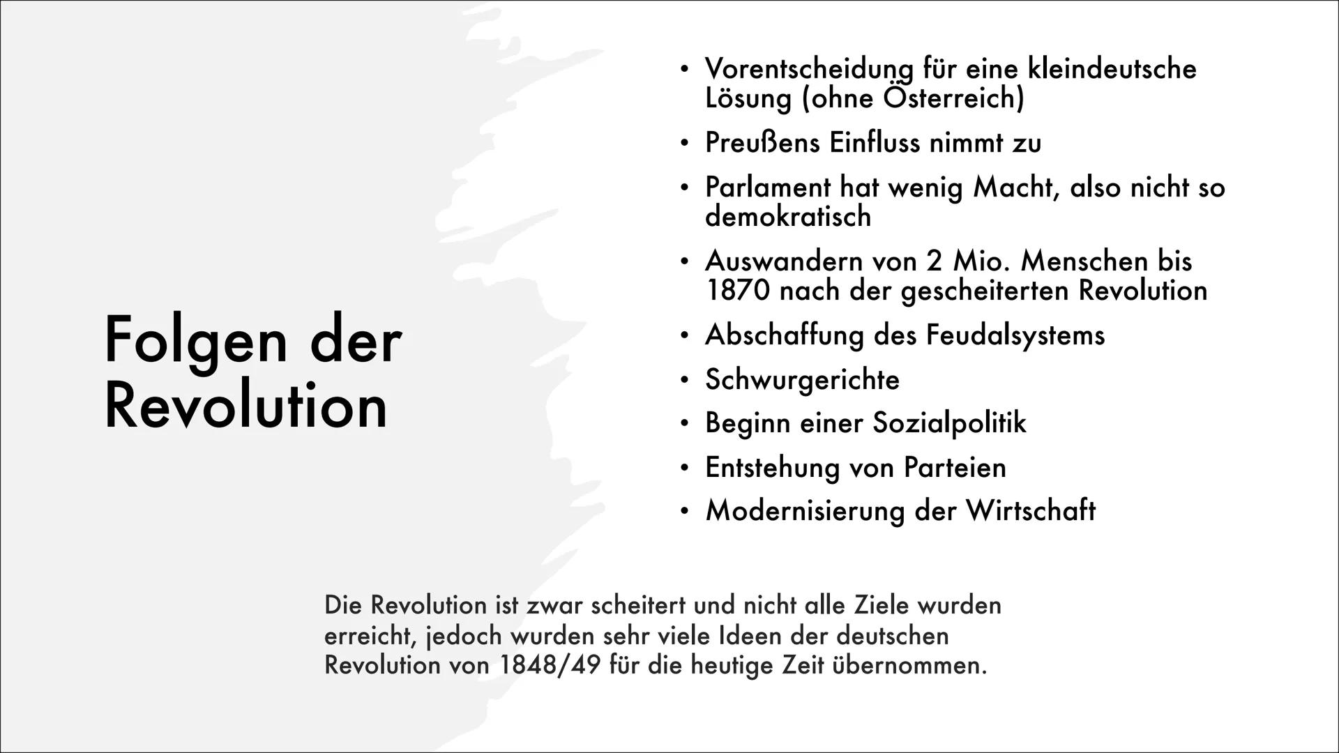 DIE DEUTSCHE
REVOLUTION
1848/49 Inhaltsverzeichnis
1. Auslöser der deutschen Revolution
2. Forderungen der Bürger
3. Verlauf
4. Folgen Auslö